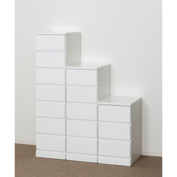 クロシオ ( KUROSHIO ) シャイン ハイチェスト ホワイト 幅60cm 鏡面